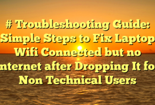 # Troubleshooting Guide: Simple Steps to Fix Laptop Wifi Connected but no Internet after Dropping It for Non Technical Users